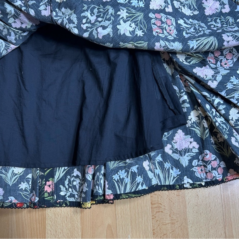 Agua Bendita Carmelo Magdalena Poplin Mini Dress Floral Medium Event Cottagecore - Picture 8 of 15